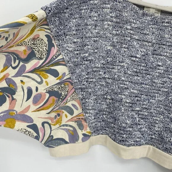 Saturday Sunday Anthropologie Size Large Sweatshirt Flora Printed Dolman - Picture 10 of 16